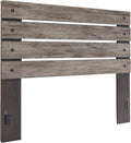 Rustic Open Slat Panel Headboard, Full, Weathered Gray U422617