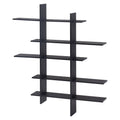 Black 5 Shelf Wall Shelf O43067