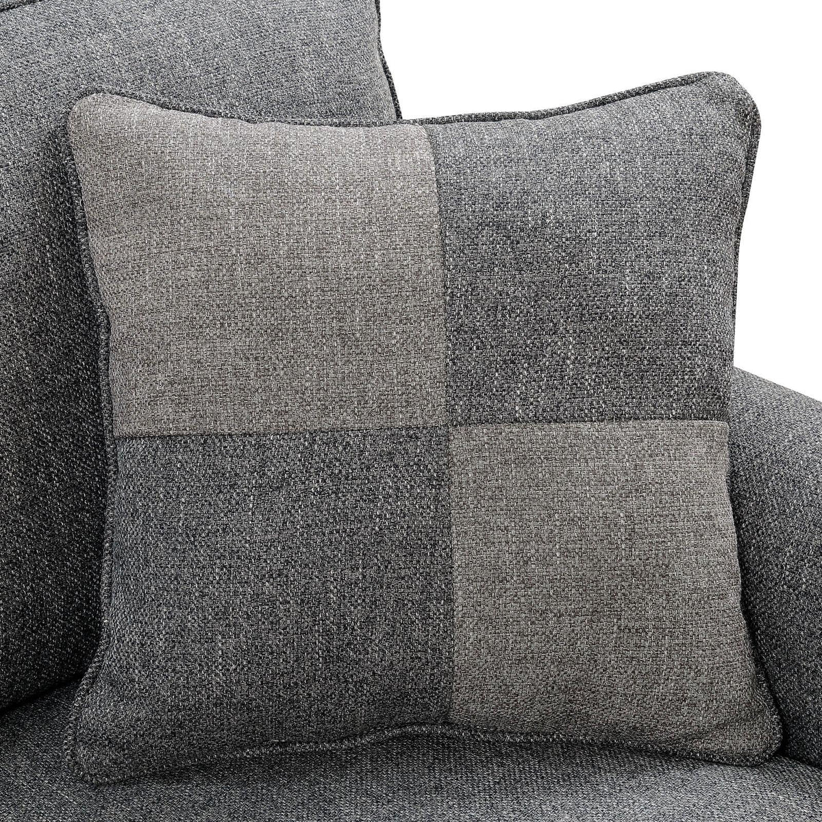Dark Gray Linen-like Fabric Sofa and Loveseat L762460