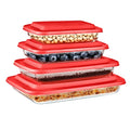 4-Piece Glass Baking Dish with Lids Set F7608
