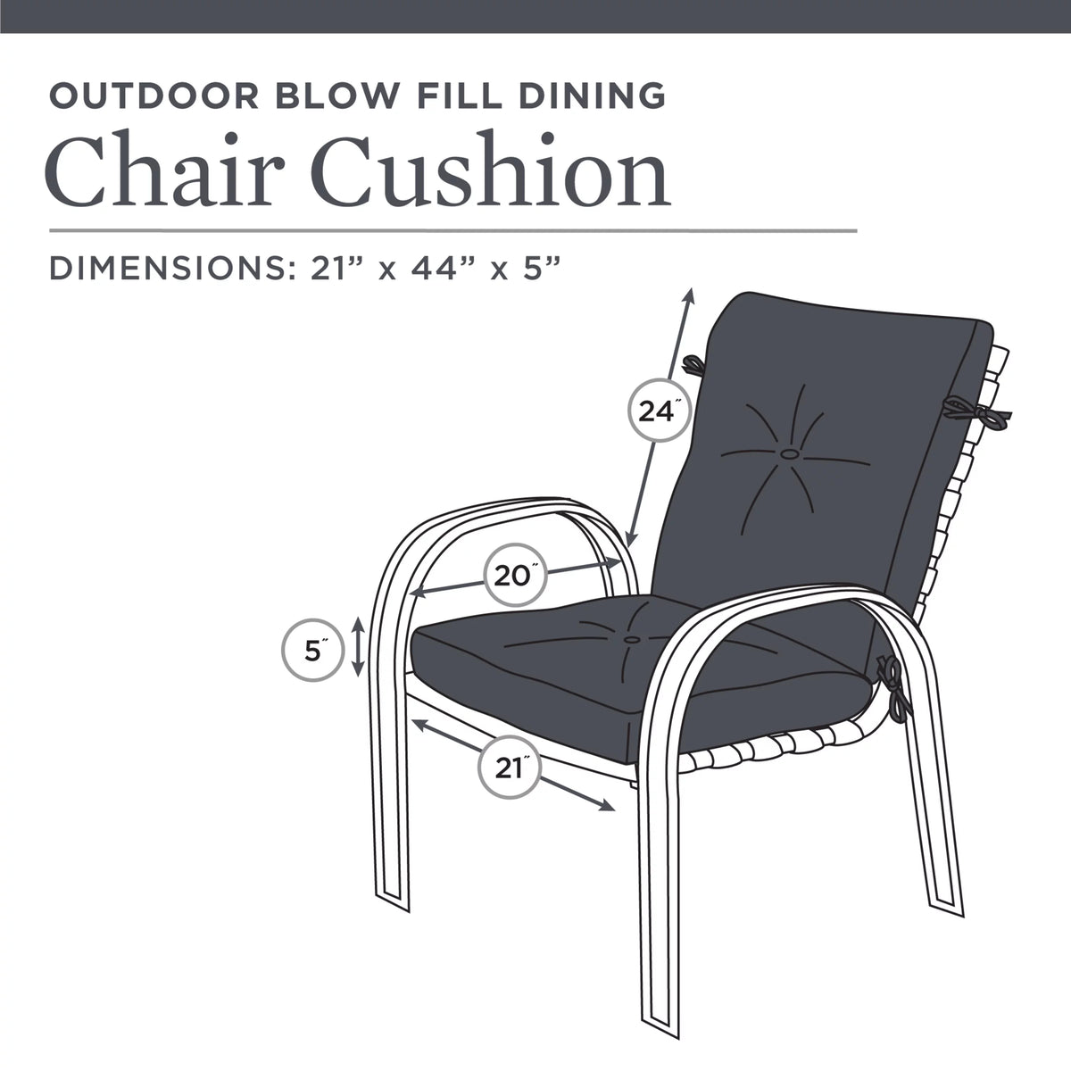 Navy Blue Geo Rectangle Outdoor Chair Cushion K915709