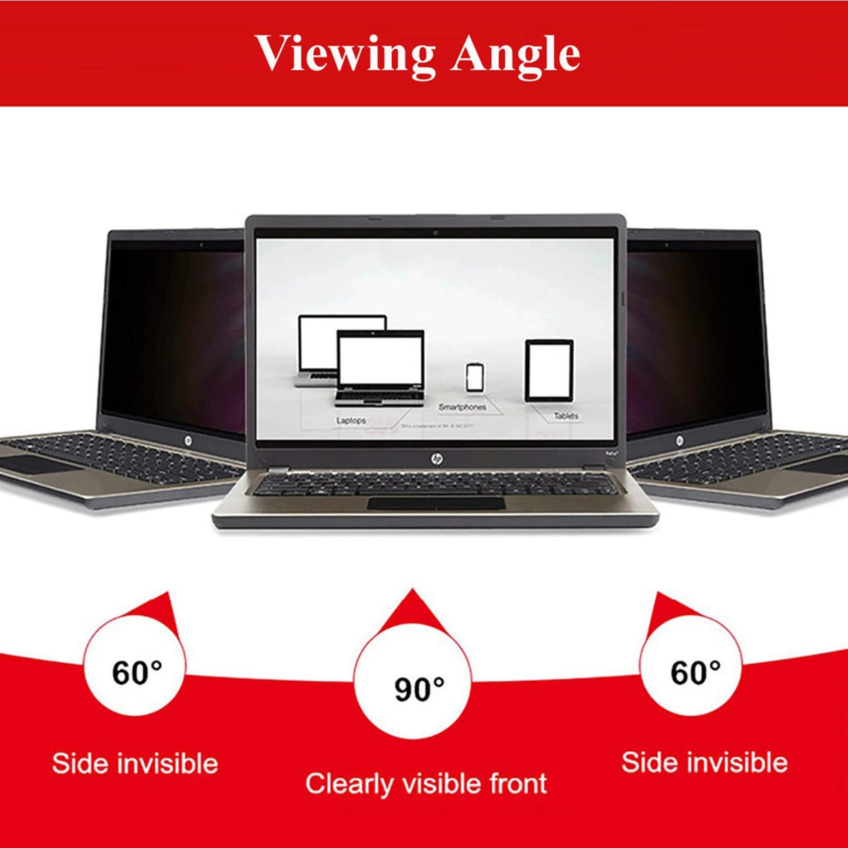 23 Inch Anti-Glare Privacy Screen Filter for 16:9 Widescreen Monitor, Pack of 2 U534