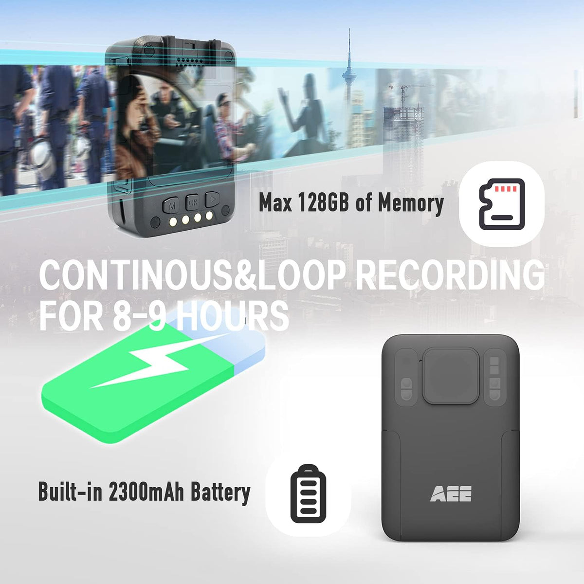 Wearable 1080P HD Body Camera with Audio Recording Q8272