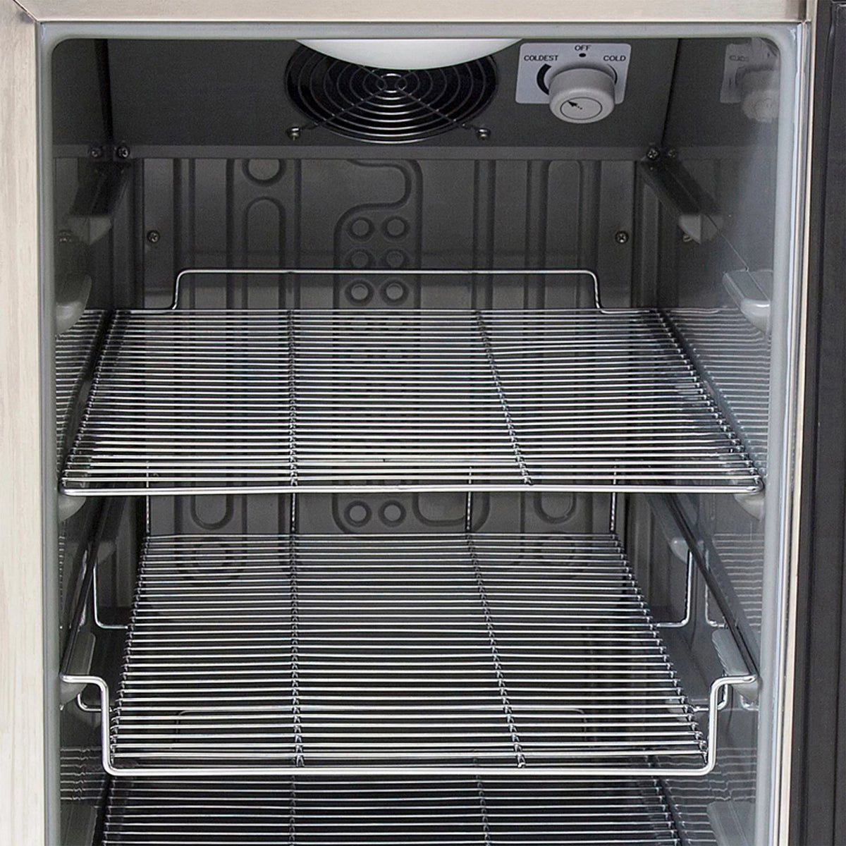 62 Can Lockable Stainless Steel Beverage Refrigerator H57100