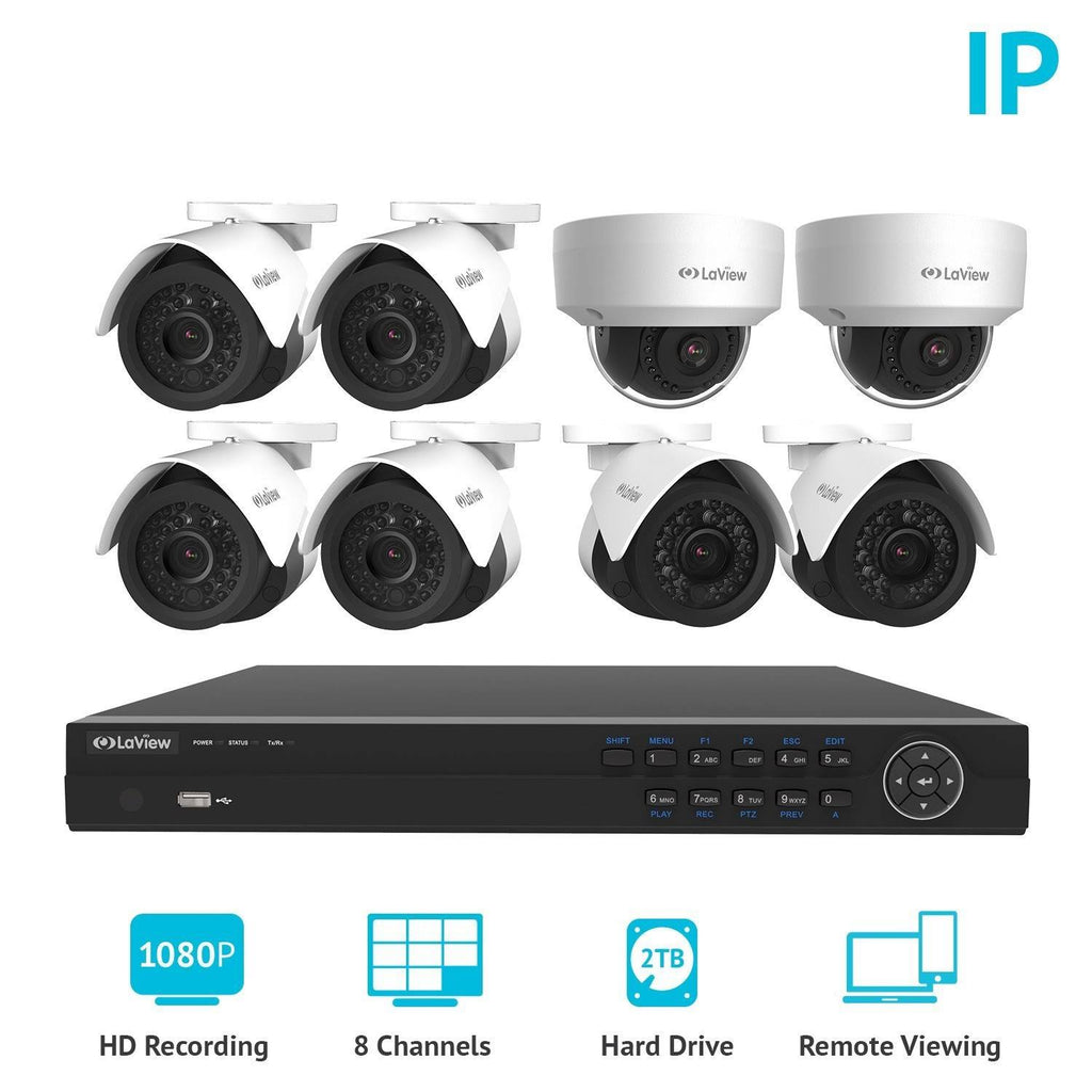 8 Camera 1080p IP PoE Security System with 2TB HDD White M198