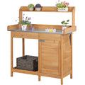 Garden Potting Bench with Cabinet Drawer K28215