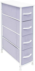 Purple White 4 Drawer Fabric Dresser D214908