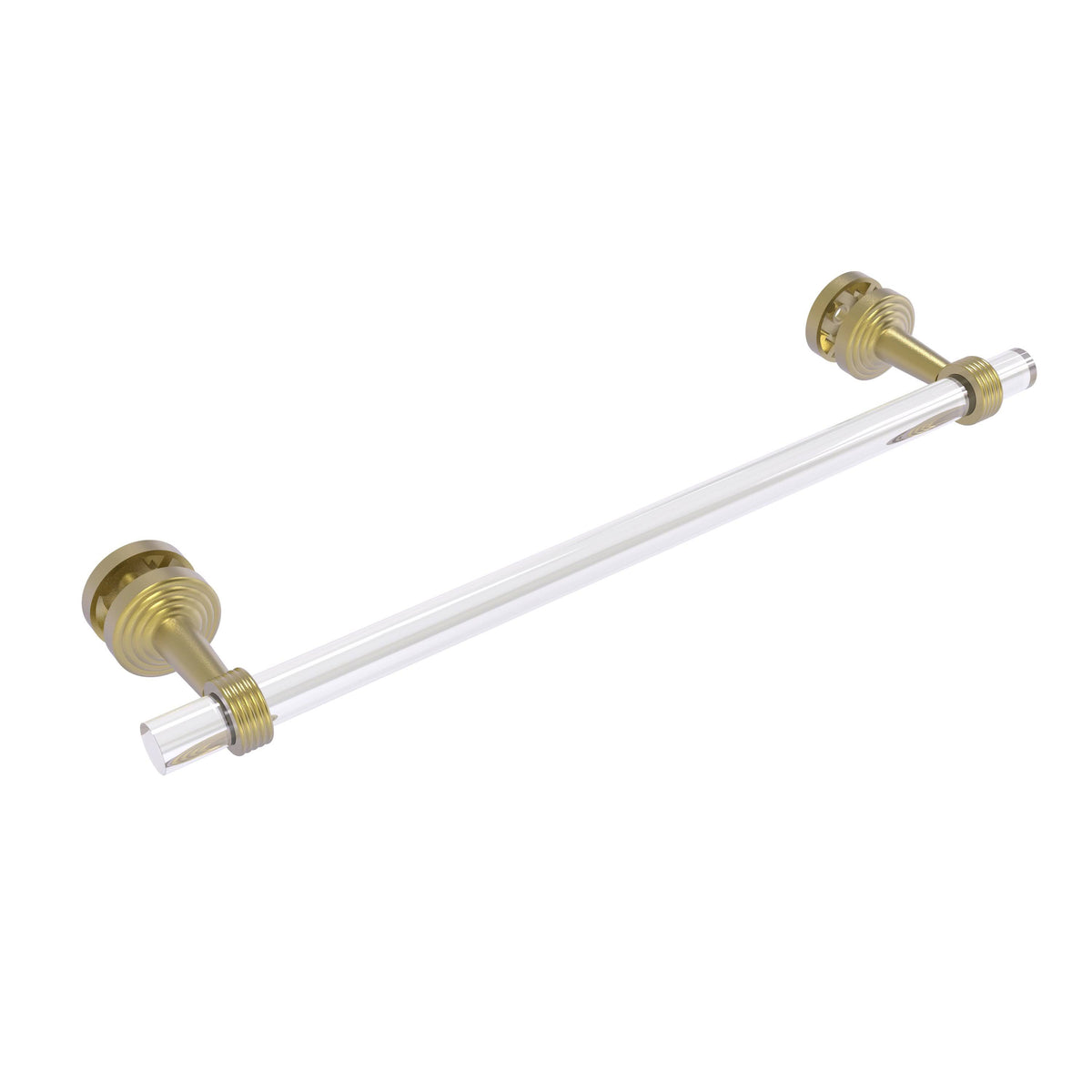 18 in. Satin Brass Shower Door Towel Bar K746