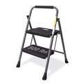 Grey Lightweight Folding Step Stool with Anti-Slip Pedal R5481