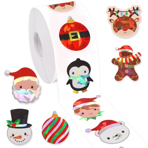 Christmas Stickers 1 Roll 500Pcs S295