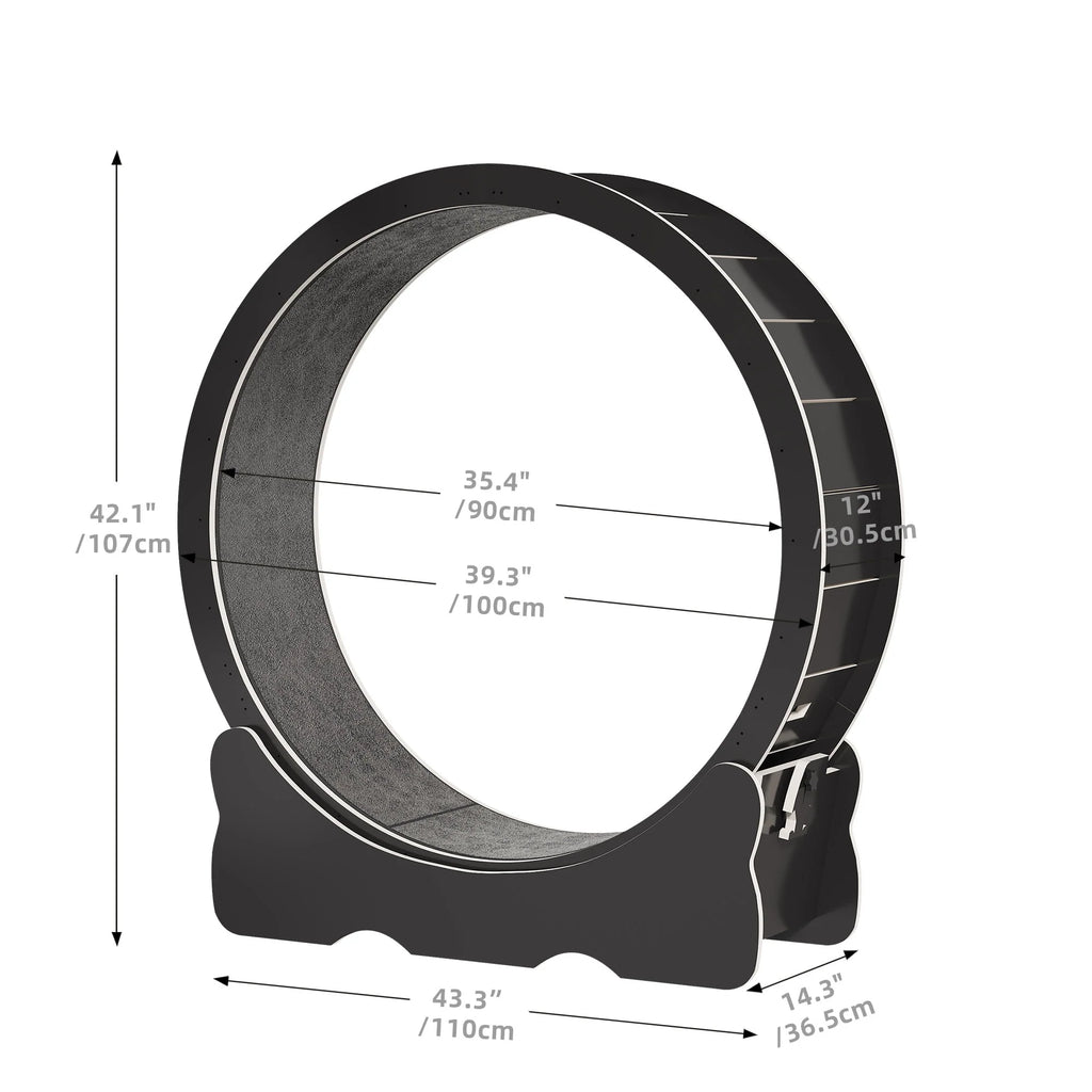 43.3 inch Cat Exercise Wheel with Detachable Carpet Q906