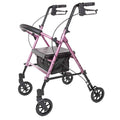 Pink Aluminum Rolling Walker U7440