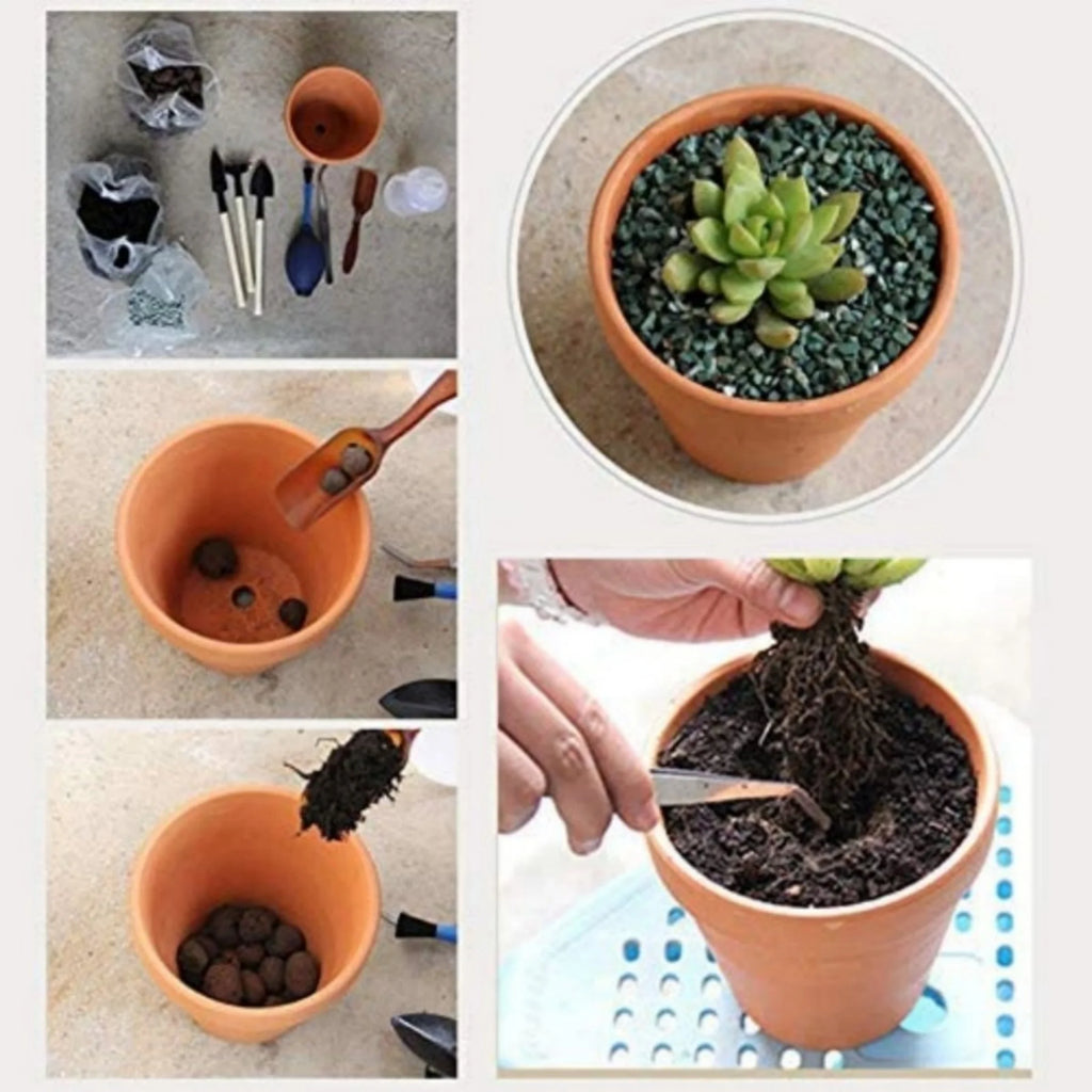 4 Pack 3 Inch Terracotta Pots with Saucer W226