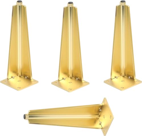 Gold 30cm Aluminium Adjustable Furniture Feet H140437