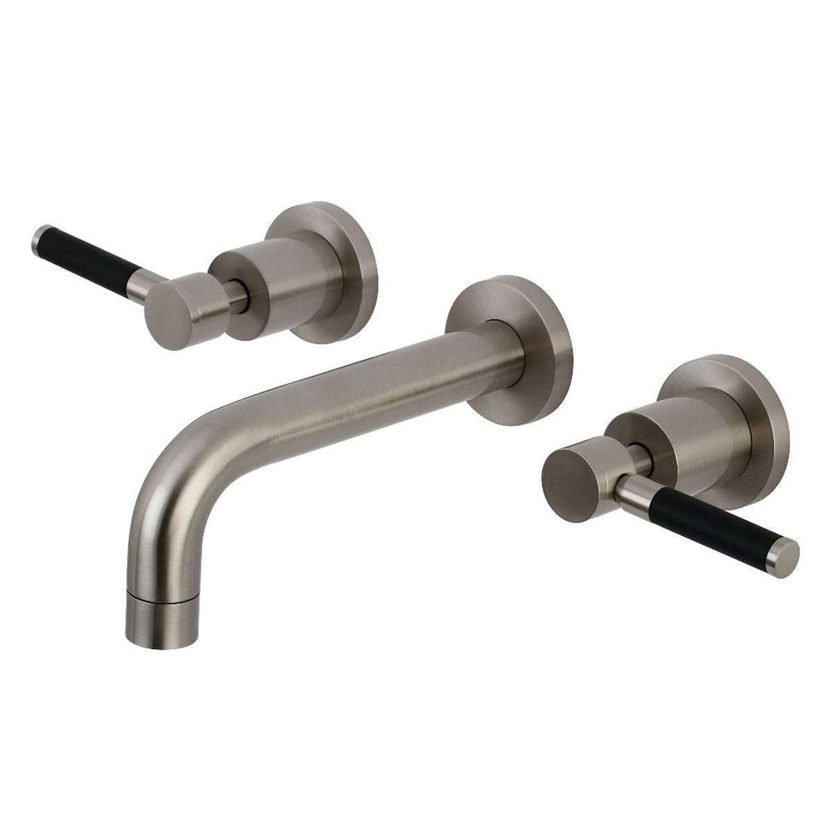 2-Handle Wall Mount Bathroom Faucet, Polished Nickel S2849