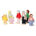 8pcs Wooden Dollhouse People Figures O44094