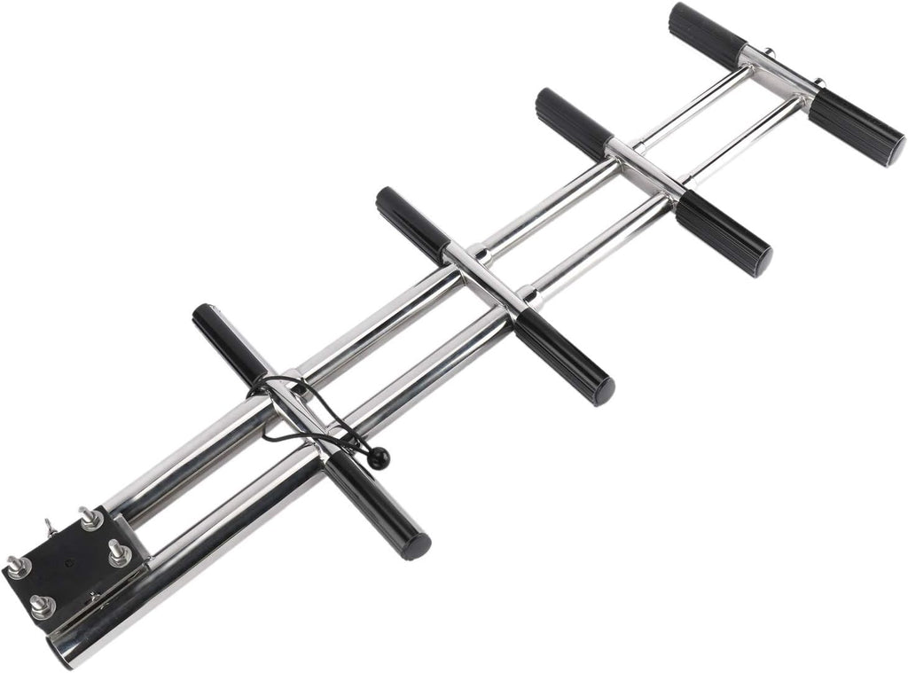 4 Step Dual Vertical Telescopic Boat Dive Ladder with transom mounting Bracket, 316 Stainless Steel Sport Ladder O430