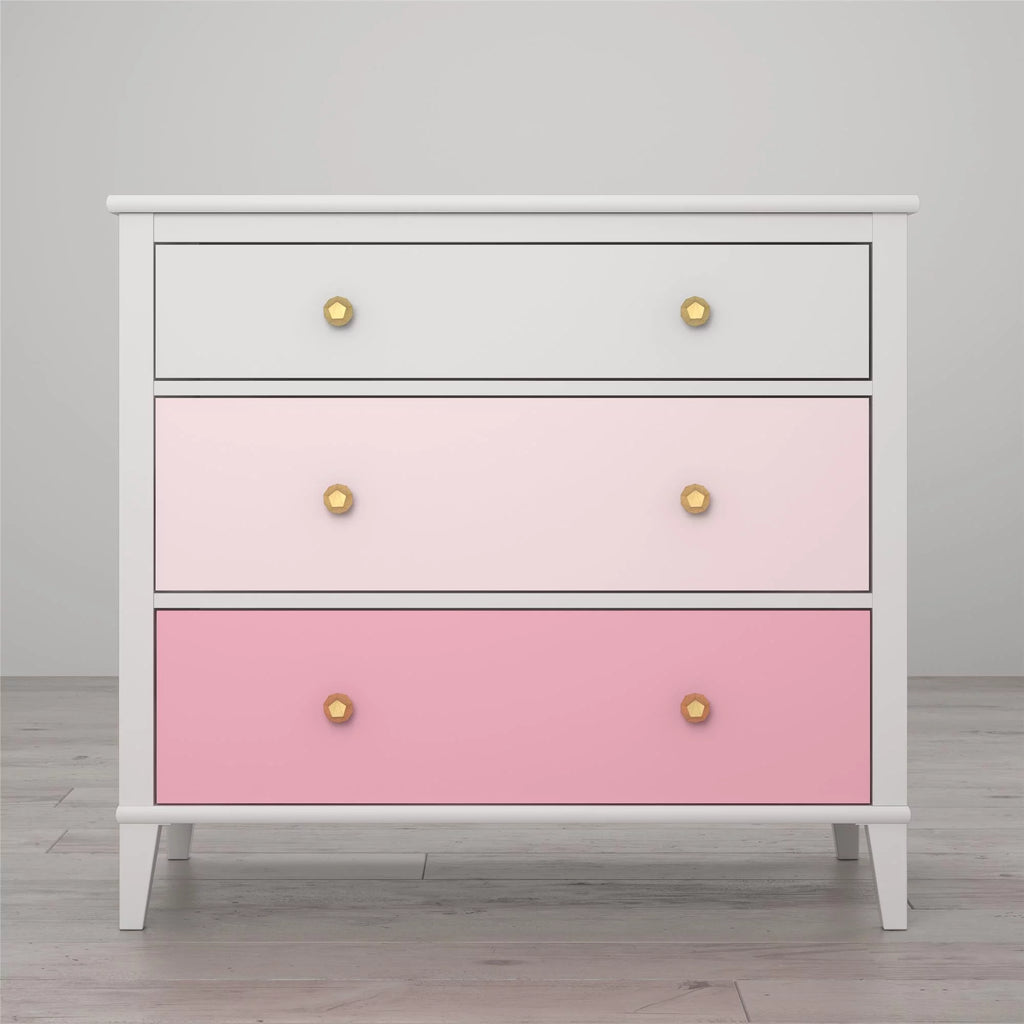 White 3 Drawer Dresser E3775