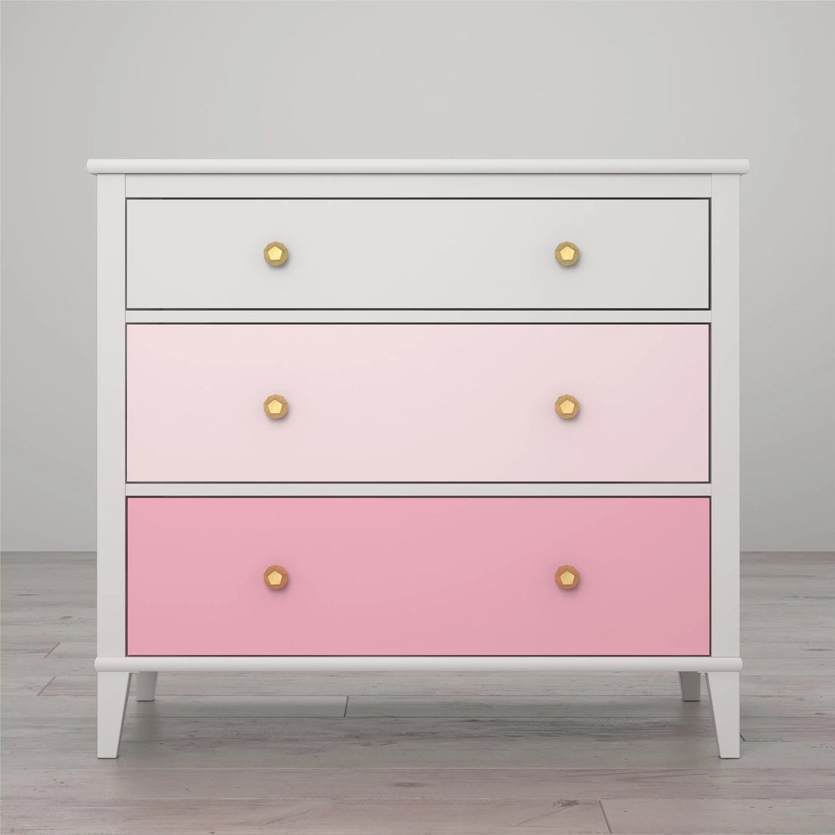 White 3 Drawer Dresser E3775