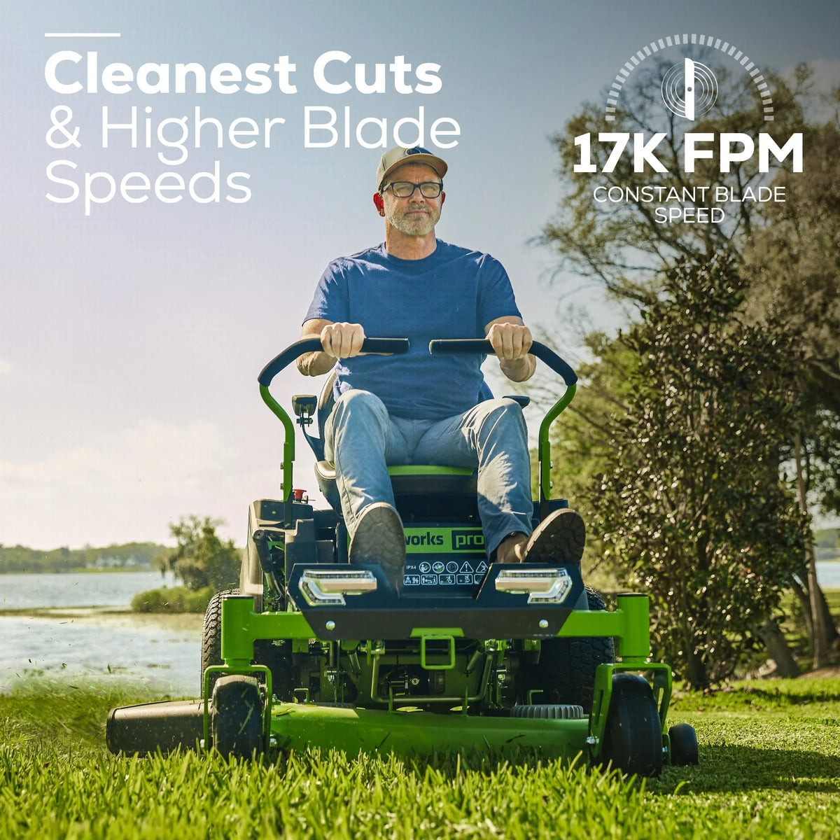 60V 42" Electric Zero Turn Mower with 8 Ah Batteries P287693