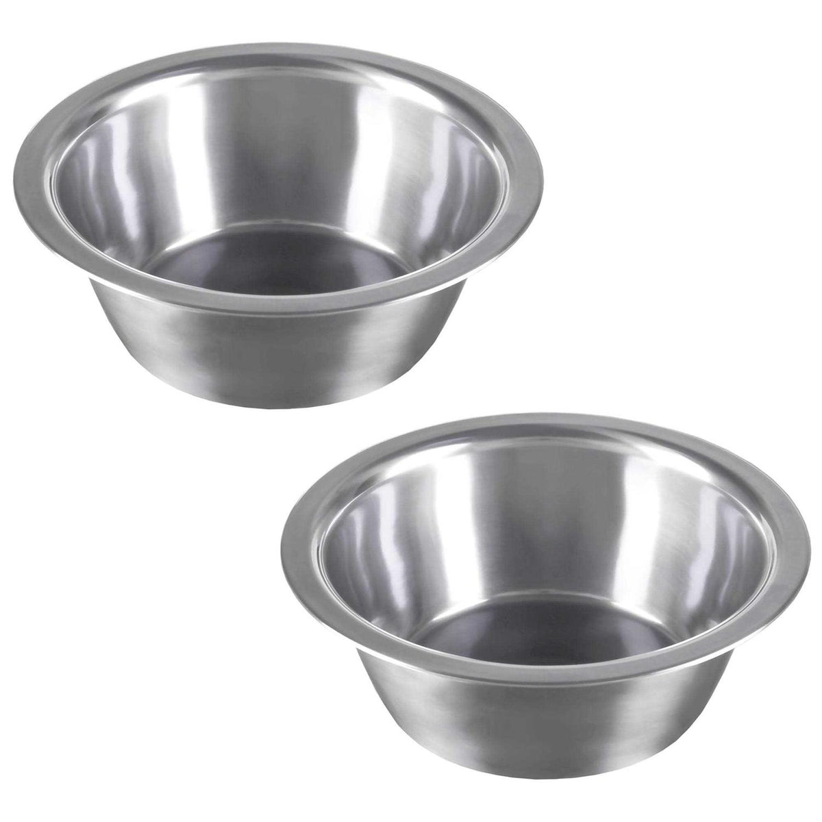 Set of 2 Stainless-Steel Hanging Dog Bowls F83447