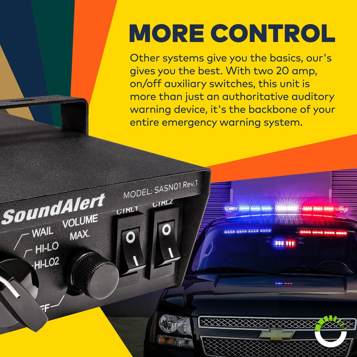 100W Emergency Police Siren Speaker 120-130dB PA System C577