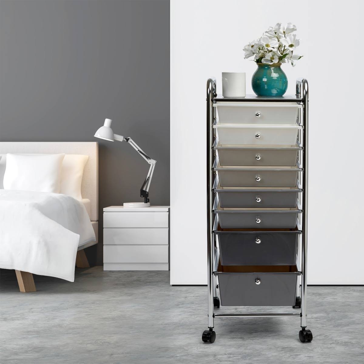 8 Drawer Storage Bin Organizer Cart L825