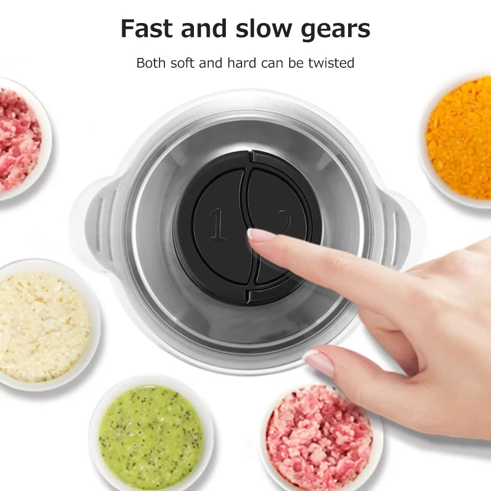 Electric Food Grinder 8cup Stainless Steel 2 Gears 250W N33266