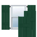 12 in. x 44 in. Exterior Real Wood Pine Board and Batten Shutters Pair E933391