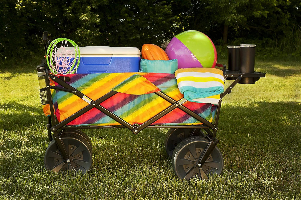 Collapsible Outdoor Folding Wagon with Side Table J169