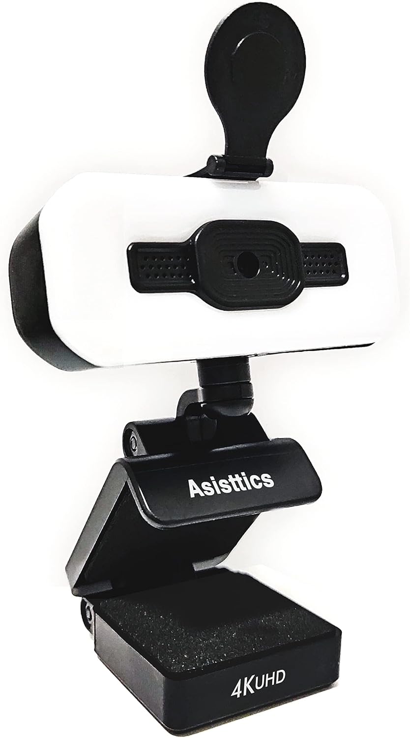 4K Webcam with Microphone and Ring Light D262404