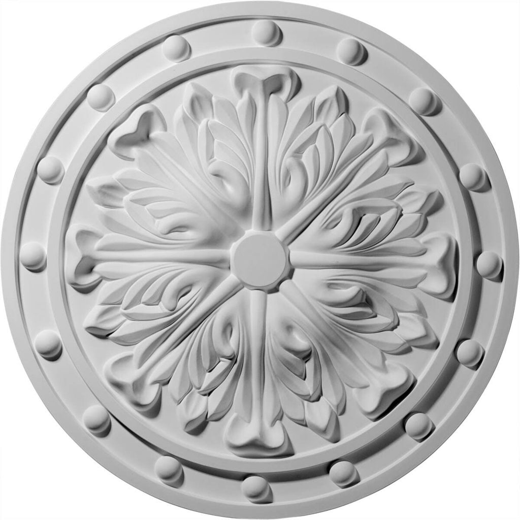 Walnut Acanthus Leaf Ceiling Medallion N24431