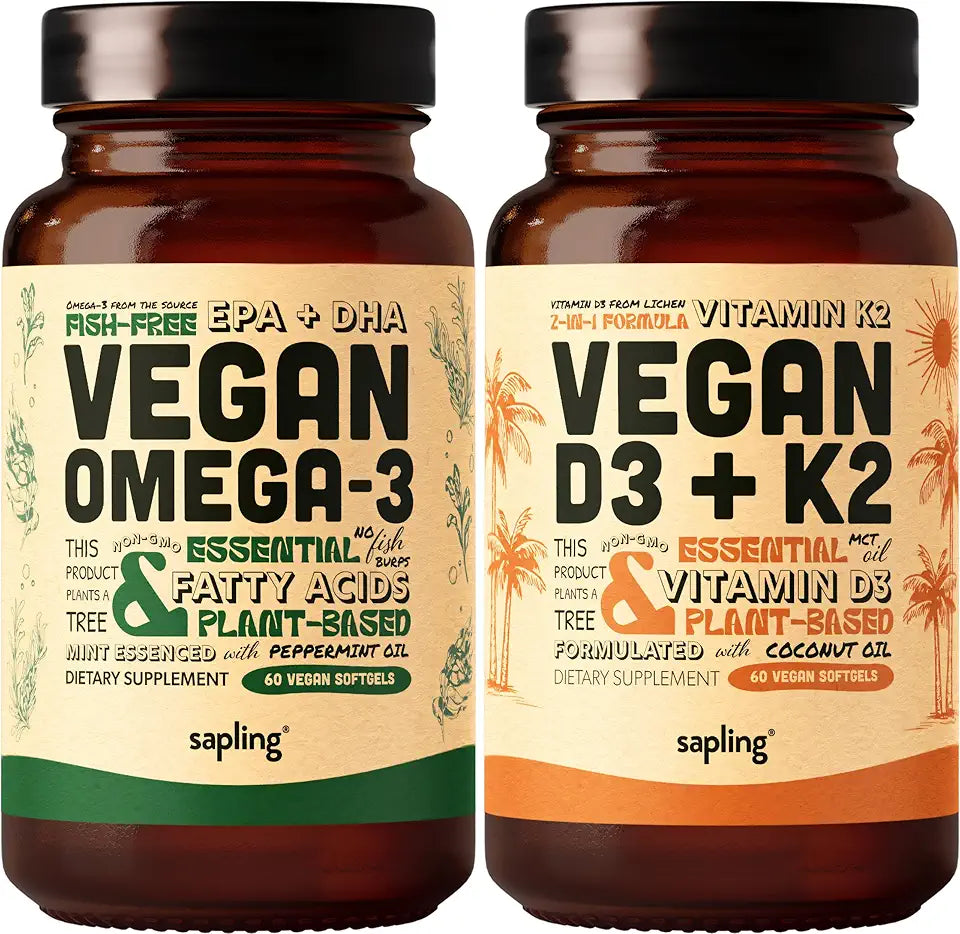 Vegan Omega 3 & Vitamin D3 + K2 Supplement Bundle G591