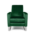 Green Velvet Push Back Recliner R60957