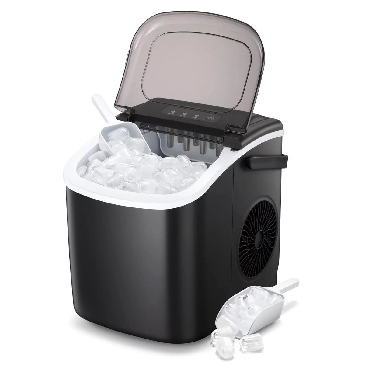 Portable Self-Clean Countertop Ice Maker with Scoop and Basket F58684
