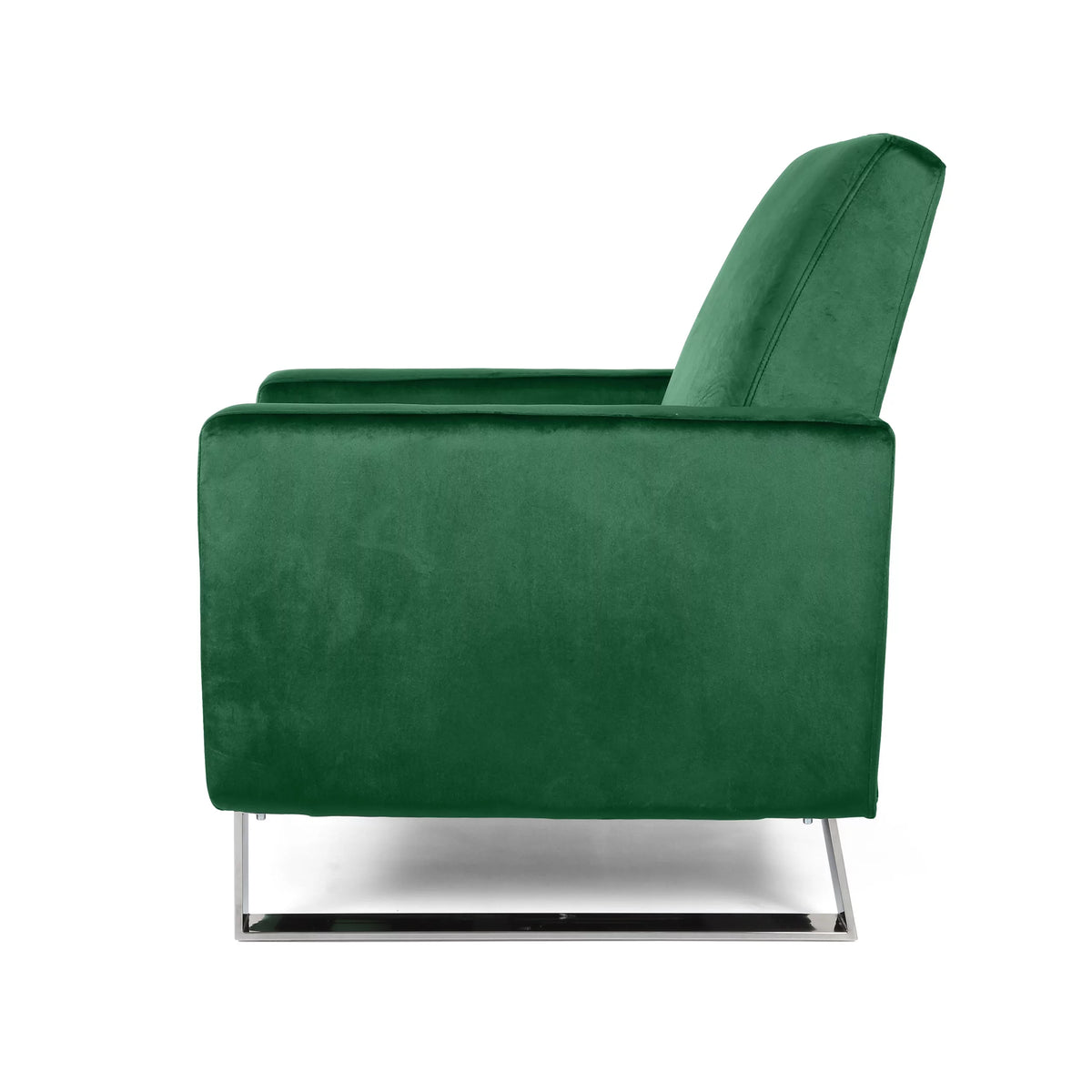 Green Velvet Push Back Recliner R60957