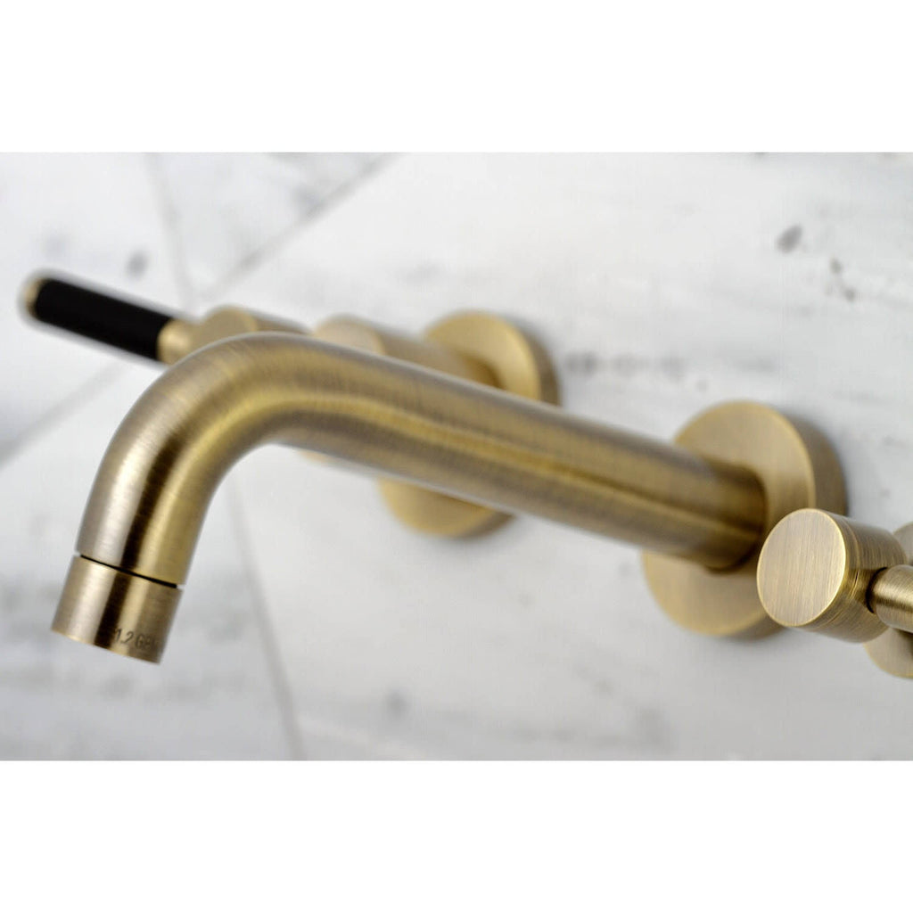 2-Handle Wall Mount Bathroom Faucet, Polished Nickel S2849