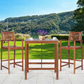 3PCS Acacia Wood Patio Bar Table & Stool Set N739568