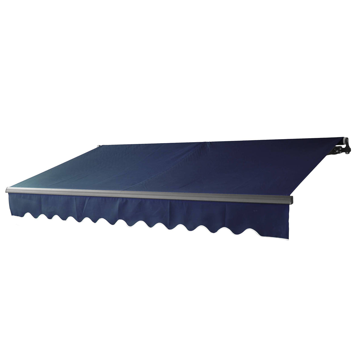 Motorized Retractable Black Frame Patio Awning 20 x 10 Feet K91913
