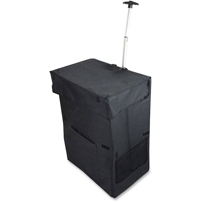 Black Collapsible Rolling Cart C128