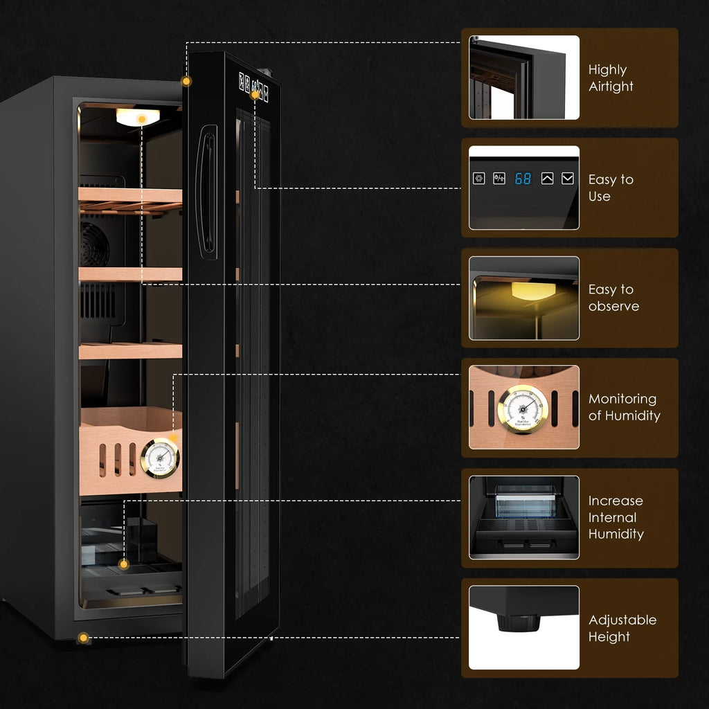 35L Electric Cigar Humidor Cabinet with Hygrometer L844742