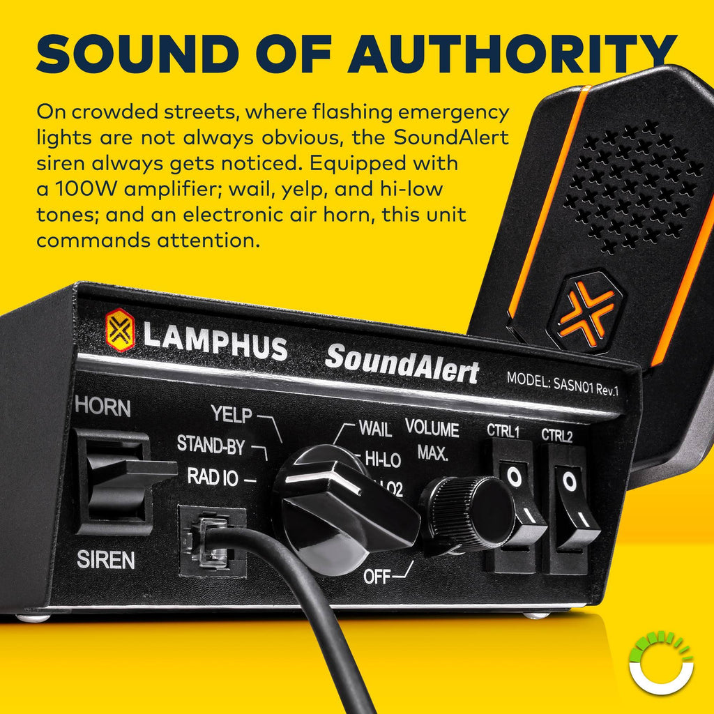 100W Emergency Police Siren Speaker 120-130dB PA System C577