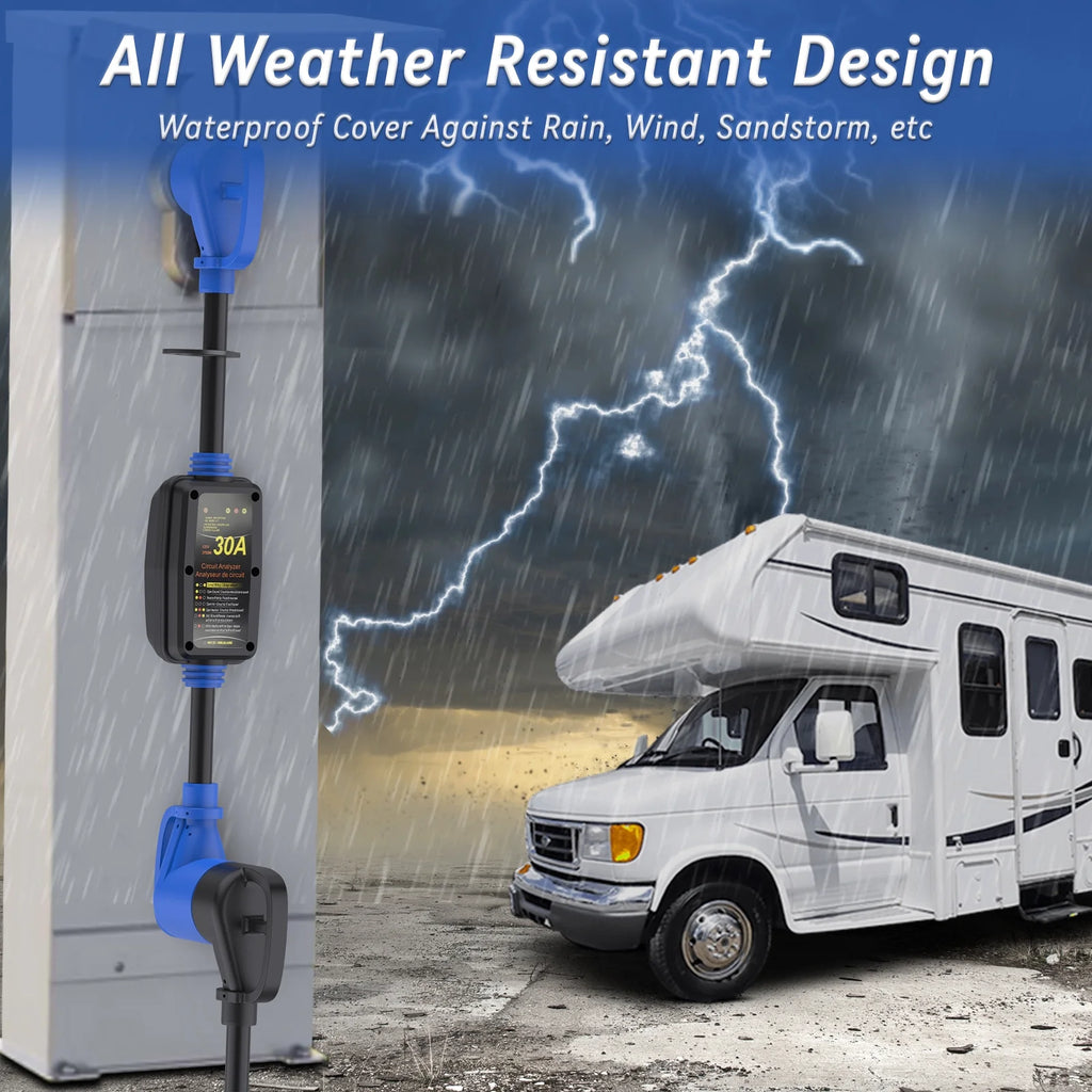 30 Amp RV Surge Protector with Blue LED Indicator Light R72624