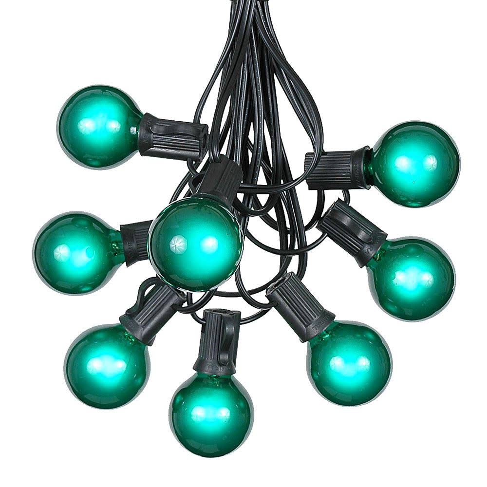 125 Green Globe Bulbs Patio String Lights Y9222