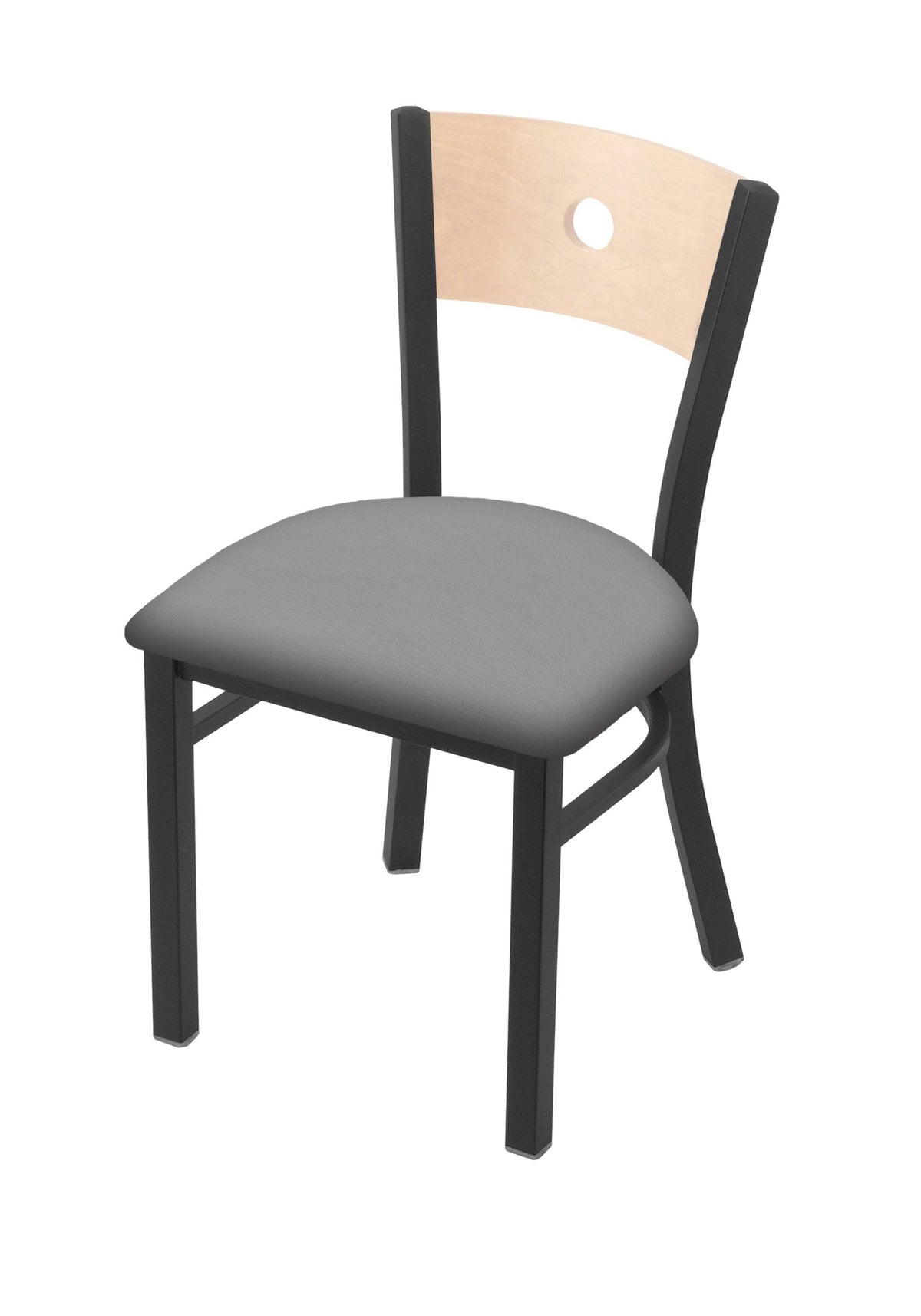 18x22 Chair with Pewter Finish, Natural BACK, and Canter Red Seat S757