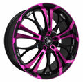 Gloss Black with Pink Face 20" x 8" Wheels T9462