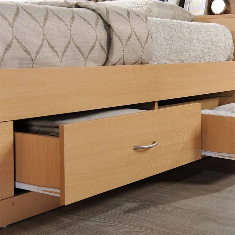 Twin Captain Storage Bed in Beech Q818088
