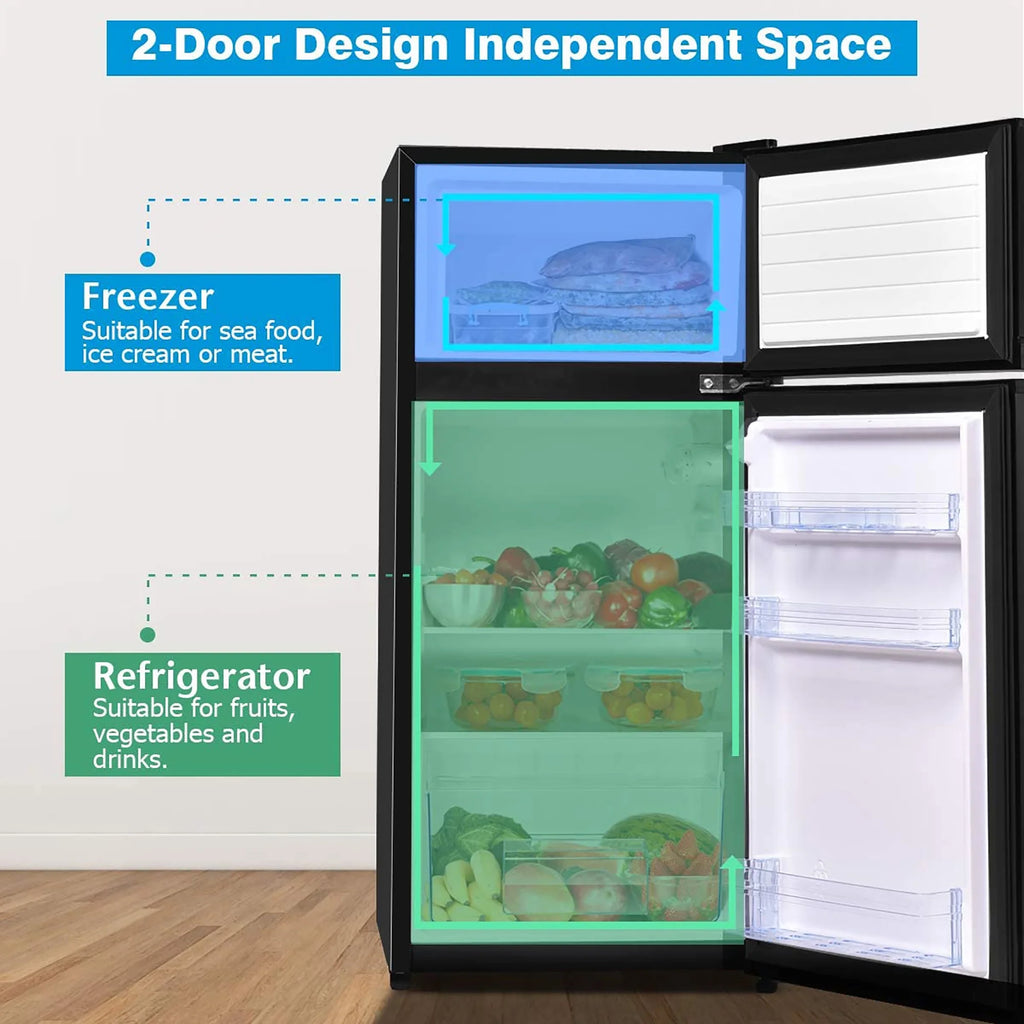 2 Doors 3.4 cu ft. Compact Mini Refrigerator Freezer Z258894