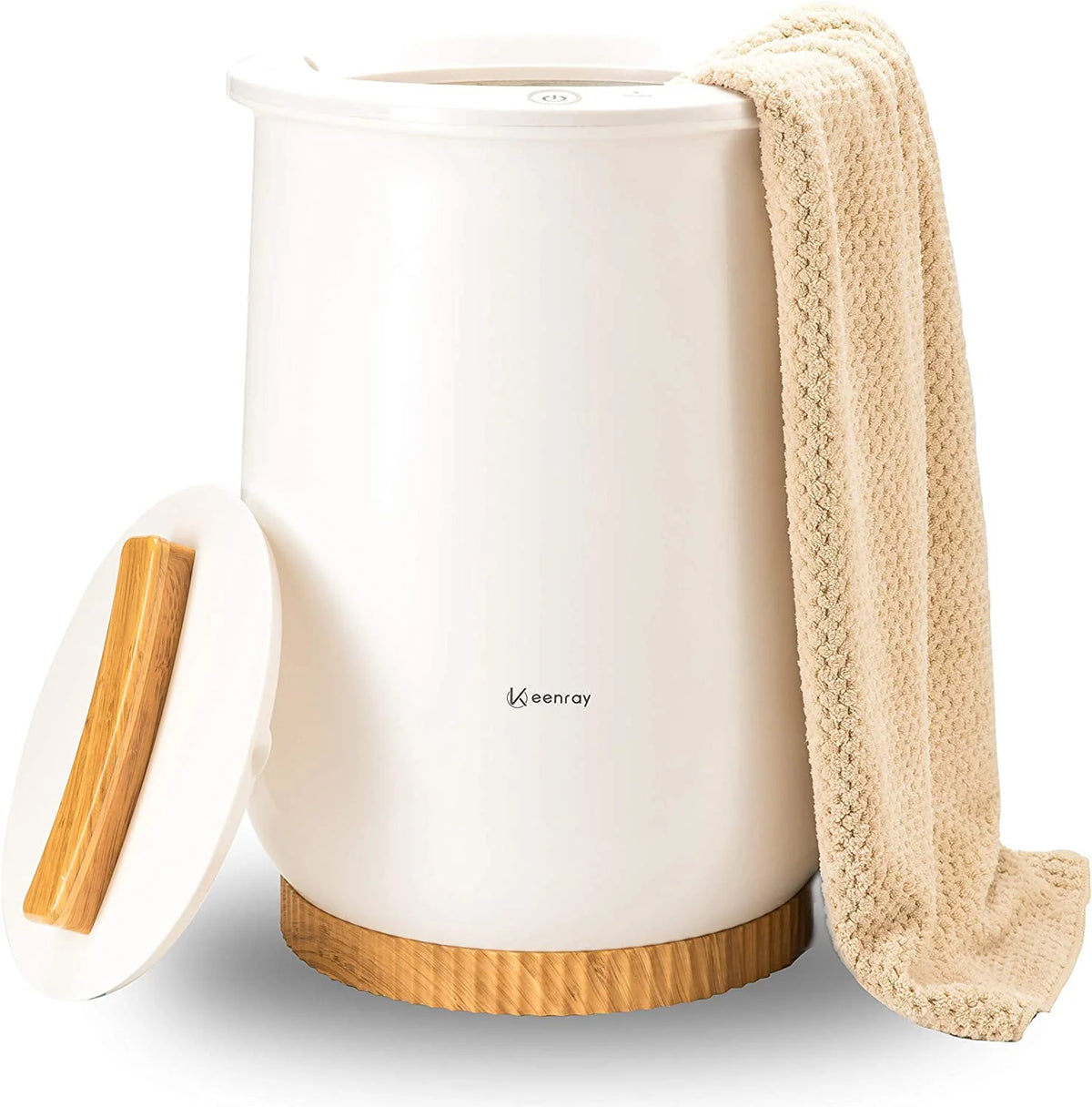 White Bucket Towel Warmer F178