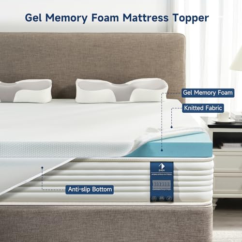 3 Inch Queen Memory Foam Mattress Topper White N35174